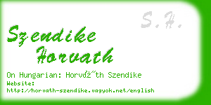szendike horvath business card